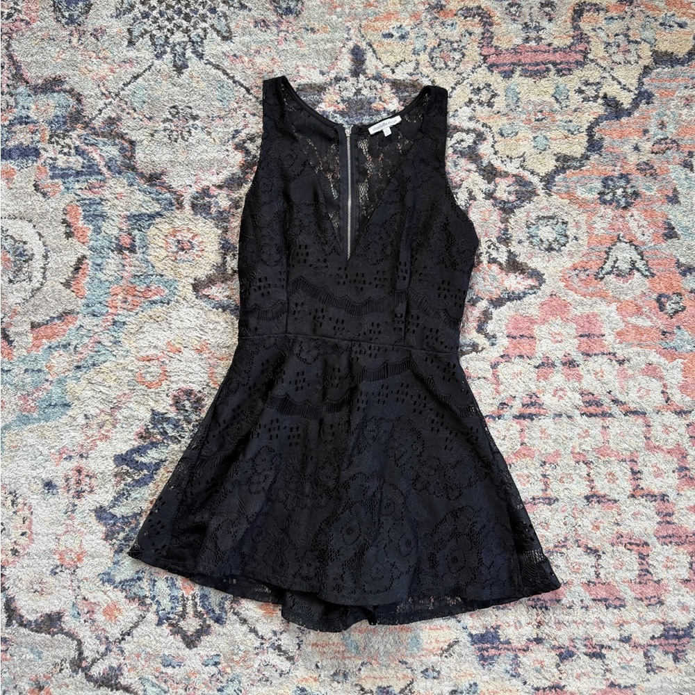 Black Lace Romper
